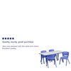 Flash Furniture Rectangle Activity Table, 23.625 X 47.25 X 23.5, Plastic, Steel Top, Grey YU-YCY-060-0034-RECT-TBL-BLUE-GG