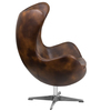 Flash Furniture Egg Chair, 30" L 43" H, Integrated Curved, Modern Series ZB-21-GG
