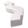 Flash Furniture 8 pcs. Living Room Set, 25-1/4" to 49" x 27", Upholstery Color: White ZB-803-430-SET-WH-GG