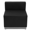 Flash Furniture 6 pcs. Living Room Set, 25-1/4" to 25-1/2" x 27", Upholstery Color: Black, Series: Alon ZB-803-640-SET-BK-GG