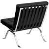 Flash Furniture Leather Lounge Chair, Flash Series, Blk, 32" x 35" ZB-FLASH-801-CHAIR-BK-GG