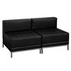 Flash Furniture Living Room Set, 28-3/4" x 27-1/4", Upholstery Color: Black ZB-IMAG-MIDCH-2-GG