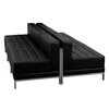 Flash Furniture 6 pcs. Living Room Set, 28-3/4" x 27-1/4", Upholstery Color: Black ZB-IMAG-MIDCH-6-GG
