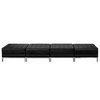 Flash Furniture Ottoman, 28" x 17", Upholstery Color: Black, Series: Imagination ZB-IMAG-OTTO-4-GG