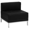 Flash Furniture 7 pcs. Living Room Set, 28-3/4", 112-1/2" x 27-1/2", Upholstery Color: Black ZB-IMAG-SECT-SET6-GG