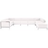 Flash Furniture 7 pcs. Living Room Set, 79" to 84-1/2" x 27-1/4", Upholstery Color: White ZB-IMAG-U-SECT-SET4-WH-GG