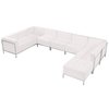 Flash Furniture 7 pcs. Living Room Set, 79" to 84-1/2" x 27-1/4", Upholstery Color: White ZB-IMAG-U-SECT-SET4-WH-GG