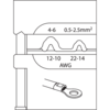 Gedore Module Insert, Non-Insulated Terminals, Capacity: 22 to 14 AWG, 12 to 10 AWG 8140-05