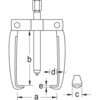 Gedore Puller, 2-Arm Pattern, 110 x 110mm 1.18/1