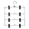 Honey-Can-Do Fold Up Skirt Hanger, Chrome/Black, Metal HNG-01188