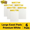 Post-It Easel Pad, Plain, White, 25 in x 30 in, PK6 559 VAD 6PK