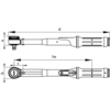 Gedore Torque Wrench, 3/4", 80-405ft/lb 4550-55