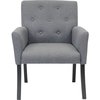 Boss Taylor Chair, 27-1/2"L27"H, Fixed, FabricSeat B669BK-SG