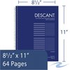 Descant Case of Descant MultiI-Format Music Book, 11"x8.5", 32sht/64pg, Ivory, Manuscript and College Ruled 11032CS
