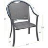 Hanover Commercial Woven Aluminum Dining Chair BAMDNCHR-1GM