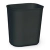 Rubbermaid Commercial 3-1/2 gal Rectangular Trash Can, Black, 8 1/4 in Dia, Open Top, Thermoset Polyester FG254100BLA