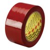 3M Film Tape, Polyethylene, Red, 2 In x 36 Yd 483