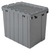 Akro-Mils Storage Container, 17 Gal, Attached Lid 39170GREY