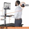 Victor Technology Electric Single Monitor Standing Desk, 23 in D, 28 in W, Yes H, Black, Aluminum DC400