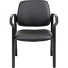 Boss Black Guest Chair, 22" W 22" L 32-1/2" H, Fixed, Vinyl Seat B9591AM-BK