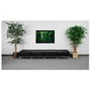 Flash Furniture Ottoman, 28" x 17", Upholstery Color: Black, Series: Imagination ZB-IMAG-OTTO-4-GG