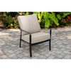 Hanover Cortino Aluminum Club Chair with Plush Sunbrella Cushions CORTSDCHR-1GMASH