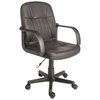 Comfort Products Desk Chair, Leather, 19- Height, Adjustable Arms, Black 60-5607M