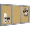 Ghent Enclosed Cork Bulletin Board 36x72", 3 Door PA33672K