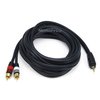 Monoprice A/V Cable, 3.5mm(M)/2 RCA(M), 10ft 5599