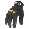 Ironclad Performance Wear Mechanics Gloves, L, Black, Ribbed Stretch Nylon GUG2-04-L
