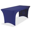 Zoro Select Stretch Fitted Table Cover, Blue, 72 in. W 16546