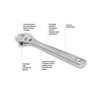 Groz Wrench, Adjustable, 12", Finish: Chrome plated 31752