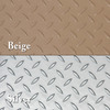 Rubber-Cal "Diamond-Plate Metallic" PVC Flooring - 2.5 mm x 4 ft x 15 ft -Beige 03-W266