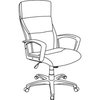 Lorell Executive Chair, 17-3/4" to 21-1/2", Fixed Arms, Black LLR84570