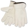 Mcr Safety Leather Palm Gloves, Shirred Cuff, 2XL, PR 3211XXL