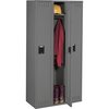 Tennsco Wardrobe Locker, 36 in W, 18 in D, 72 in H, (1) Tier, (3) Wide, Medium Gray STS-121872-CMG