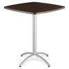 Cafeworks Square CafÃ©Worksâ„¢ Table, Walnut - 42" Square x 29"H, 42" W, 42" L, 29" H, Laminated Melamine Top 65674