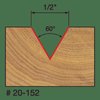 Freud V Grooving Bit, 60deg, 1/2" dia. 20-152