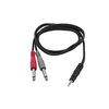 Monoprice Trs Male To Two Ts Male Cable, 5 ft. 601045