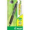 Pilot Pen, Precise, Begrn, Rt, 0.7, Bk, PK12 15001