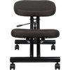 Boss Desk Chair, Fabric, 25-Height, Armless, Black B248