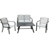 Hanover Foxhill 4-Piece Patio Seating Set FOXHILL4PC-GRY