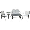 Hanover Foxhill 5-Piece Commercial-Grade Patio Seating Set FOXHILL5PC-GRY