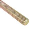 Zoro Select Fully Threaded Rod, 1"-8, 2 ft, Steel, Grade B7, Zinc and Yellow Plated Finish U22182.100.2400