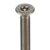 Tamper-Pruf Screws #10-32 x 1-1/2 in Torx Flat Tamper Resistant Screw, 18-8 Stainless Steel, Plain Finish, 10 PK 91655