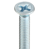 Zoro Select #8-32 x 2 in Phillips Flat Machine Screw, Zinc Plated Steel, 100 PK U24670.016.0200