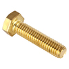 Zoro Select Not Graded, M6-1.00 Hex Head Cap Screw, Plain Brass, 25 mm L, 10 PK HC3B06025-010P1