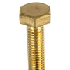 Zoro Select Not Graded, M6-1.00 Hex Head Cap Screw, Plain Brass, 25 mm L, 10 PK HC3B06025-010P1