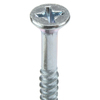 Zoro Select Wood Screw, #8, 1-1/2 in, Zinc Plated Steel Flat Head Phillips Drive, 100 PK U25120.016.0150