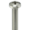 Zoro Select #8-32 x 1-1/4 in Phillips Pan Machine Screw, Plain Stainless Steel, 100 PK U51122.016.0125